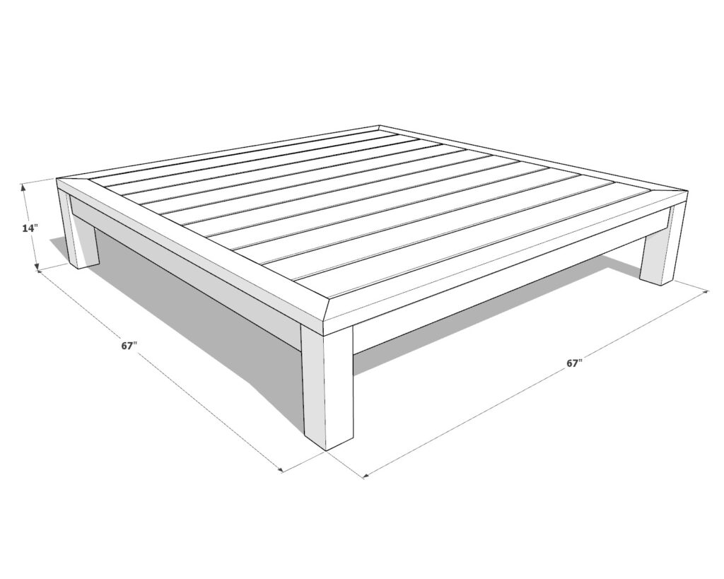 DIY large outdoor coffee table dimensions