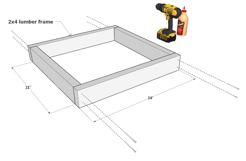 Creating the shelf units. assembly of the frame