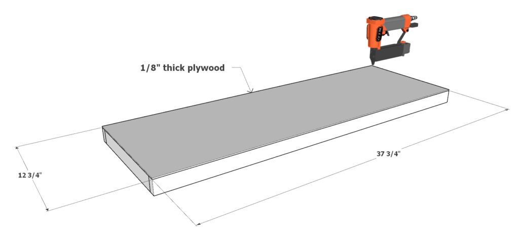 making the serving and display tray for the event cart