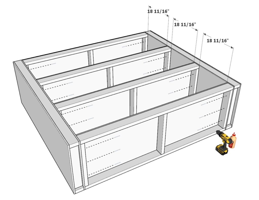 Securing the shelf components together