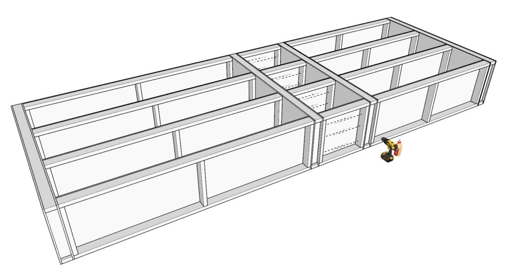 Securing all shelf components together