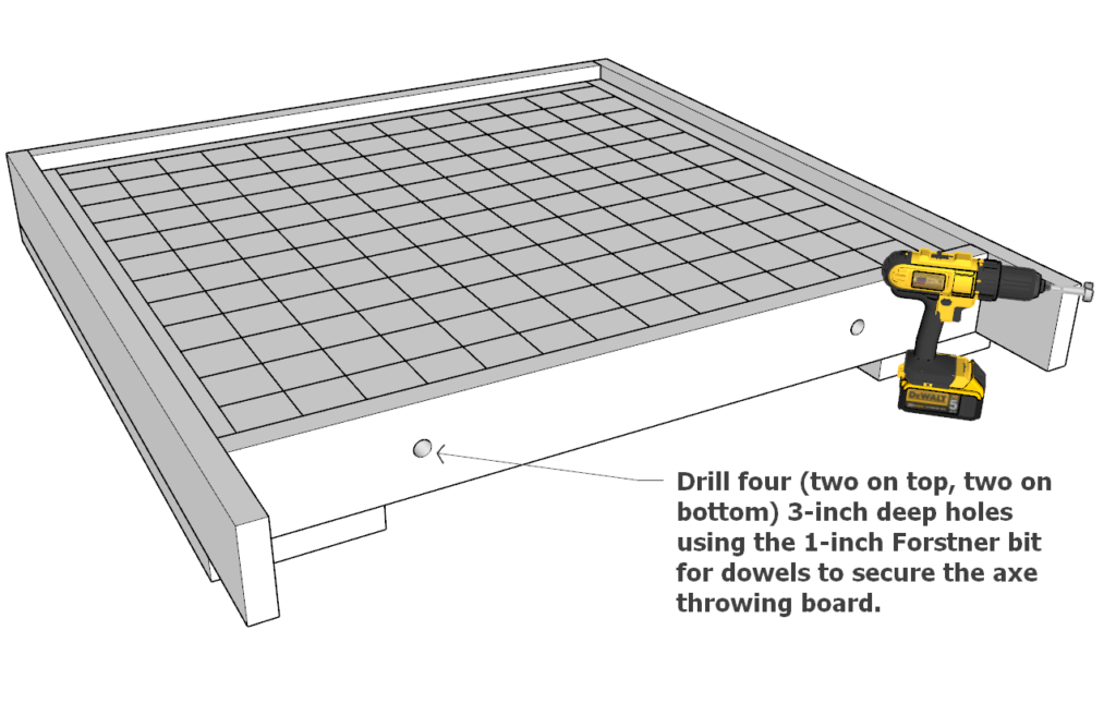 Adding the dowel pilot holes to the target housing