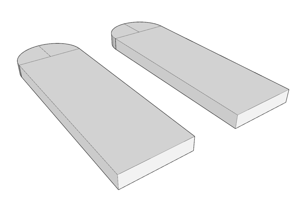 Adding the supports for the front legs of the DIY axe throwing target