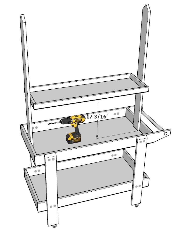 Adding the roof pillars of the lemonade stand cart