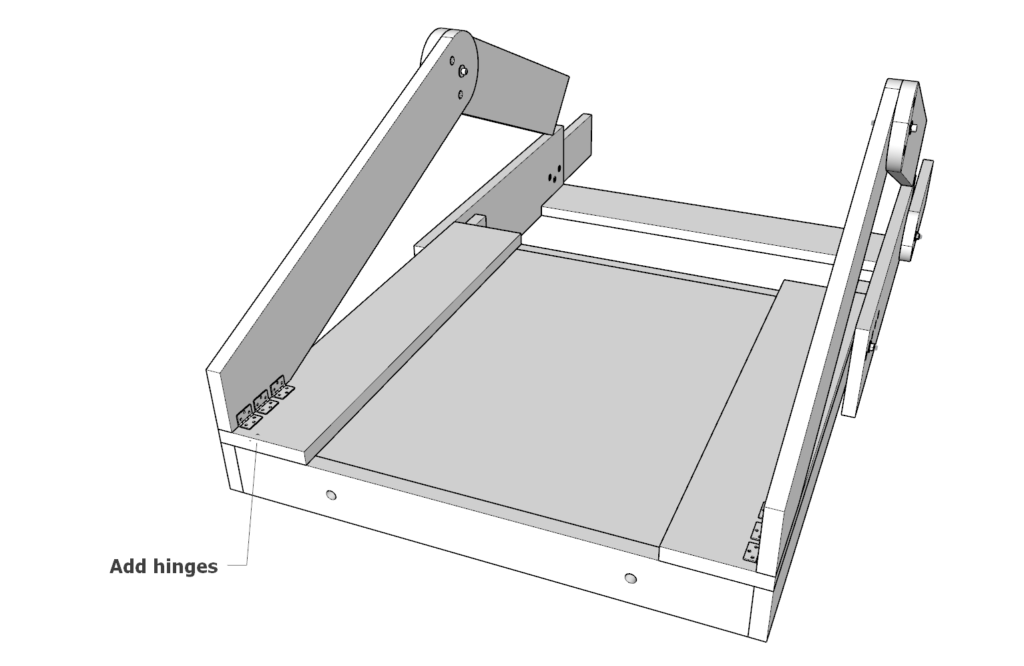 Attaching the back legs to the axe throwing target housing