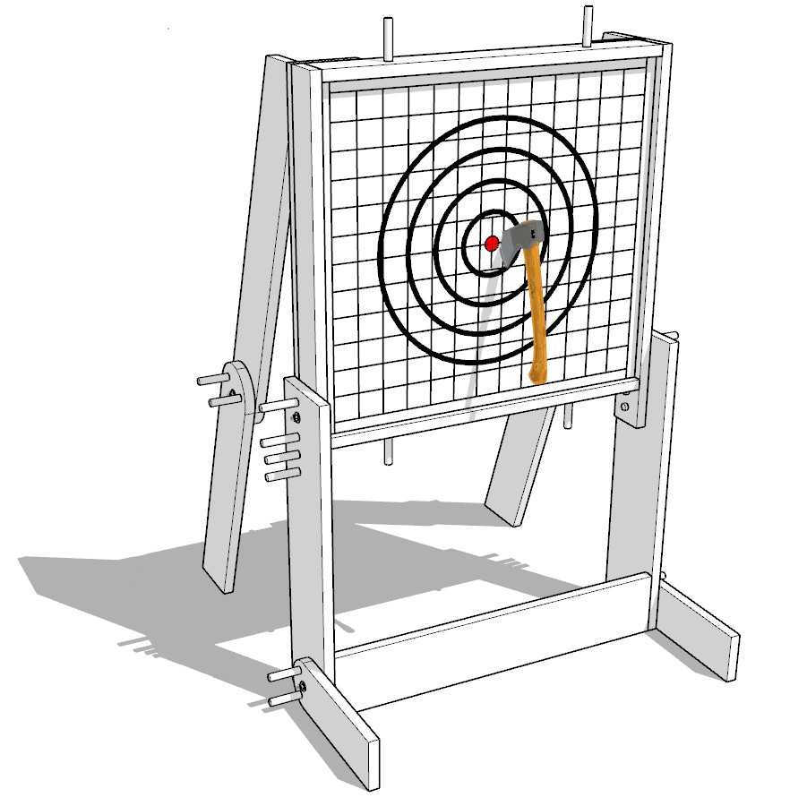 DIY axe throwing target plan