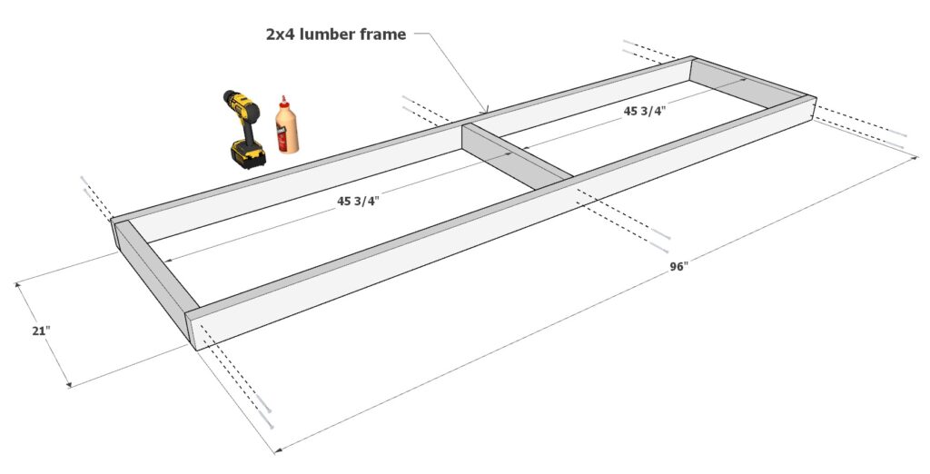 Creating the shelf units. assembly of the frame