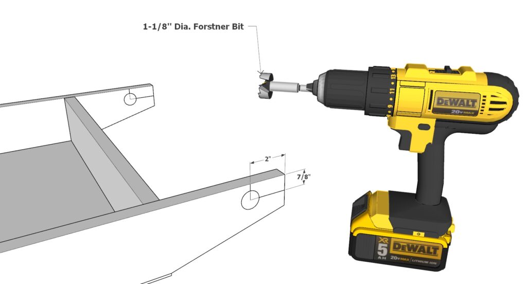 Adding the handle to the cart frame