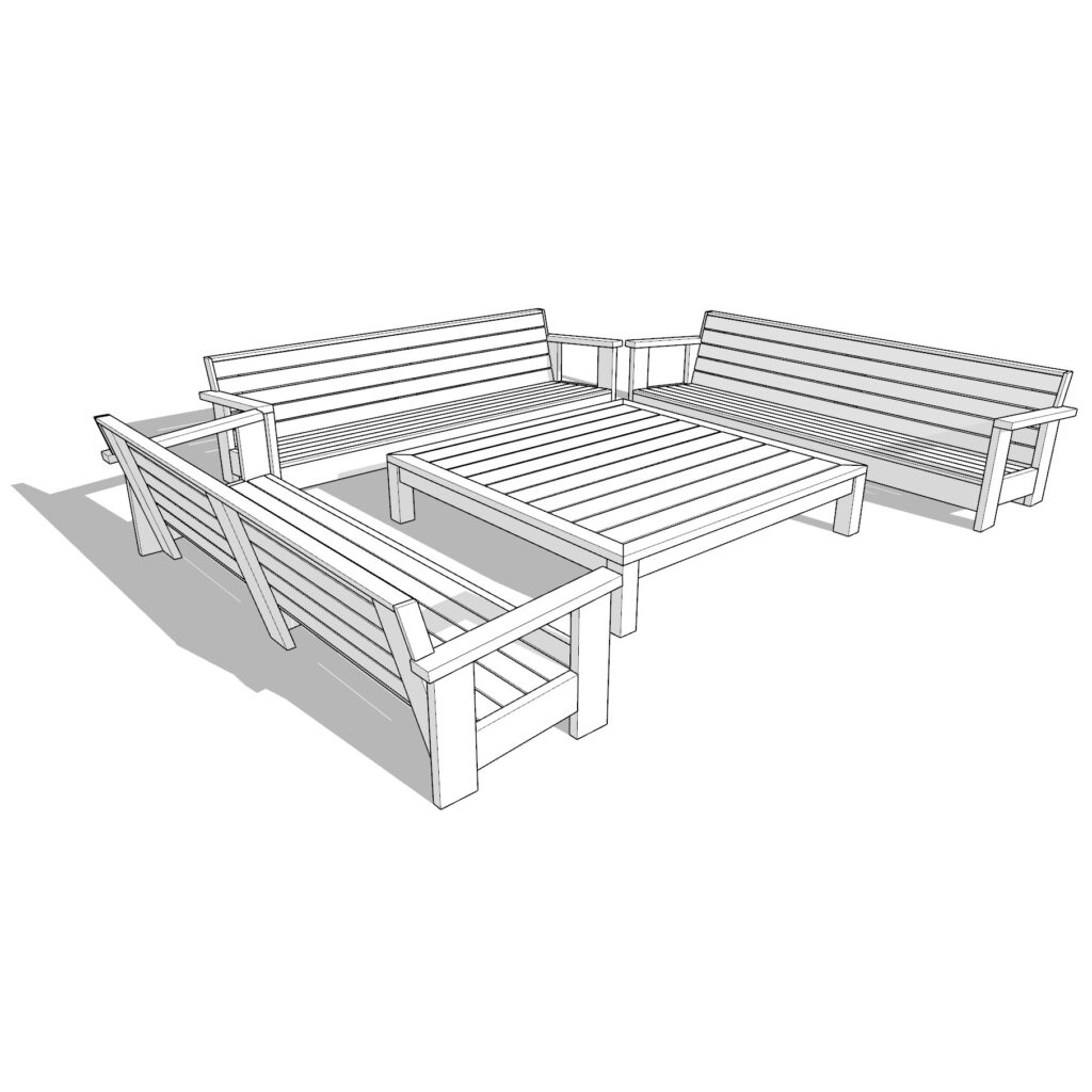 DIY outdoor patio set