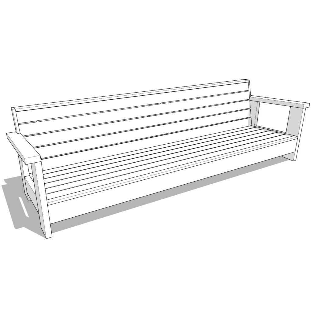 DIY patio bench plan