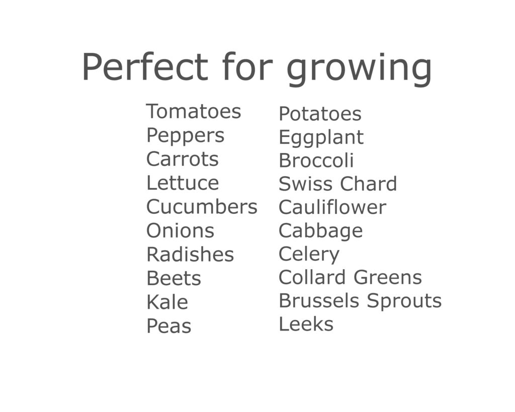 Vegetable growing list