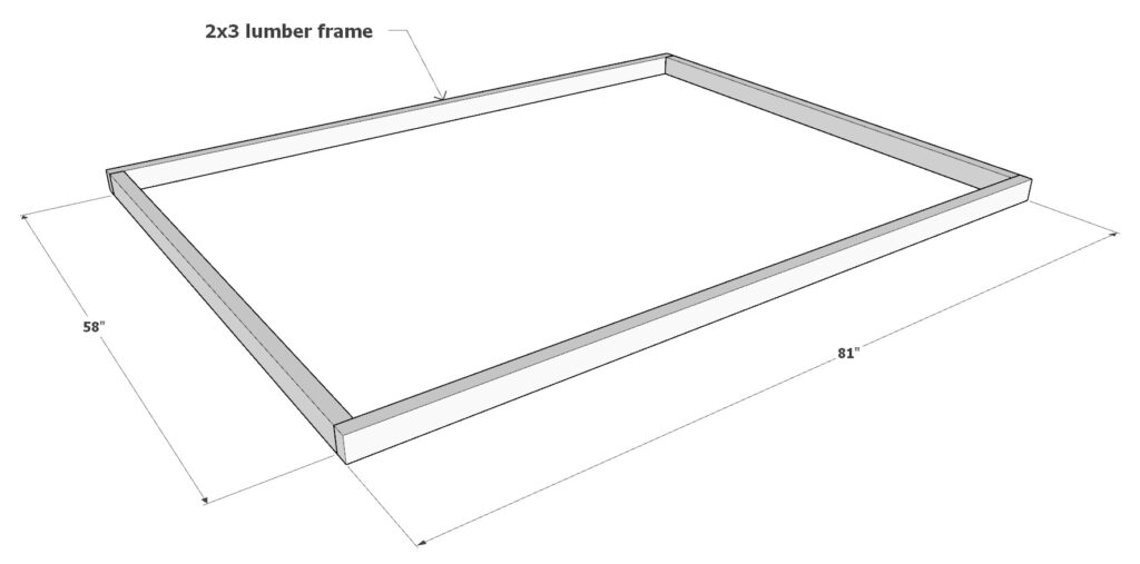 Assembly of the queen bed frame