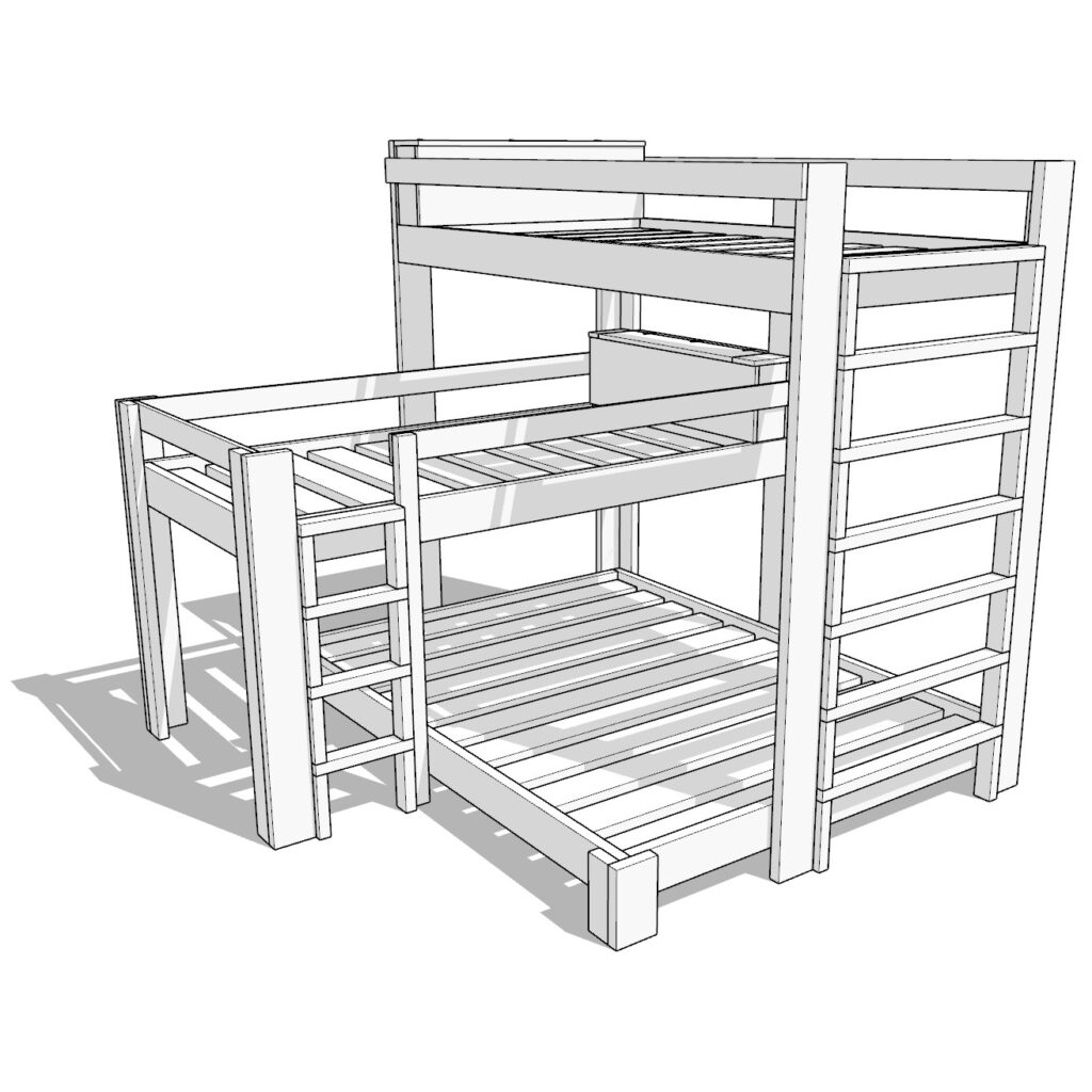 DIY bunk bed plan