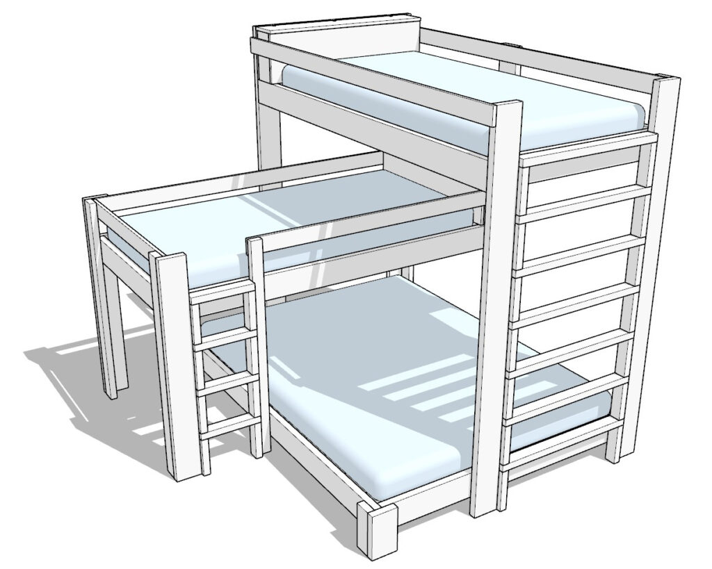 DIY bunk bed finishing touches
