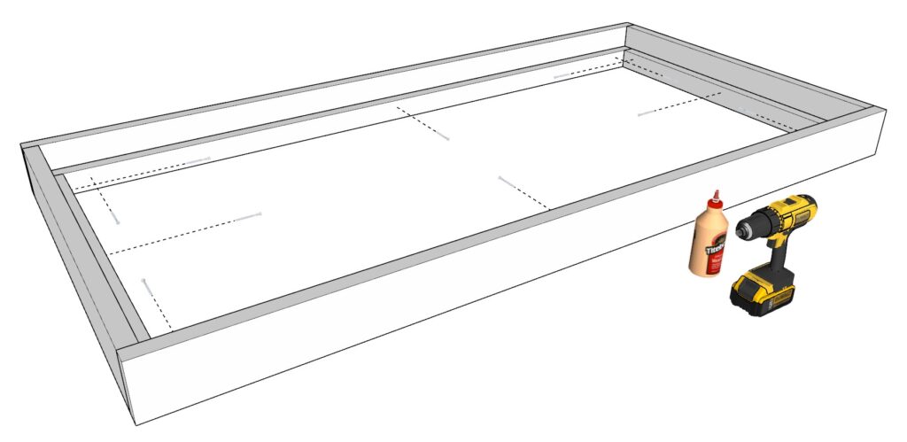 Assembly of the twin bed frame