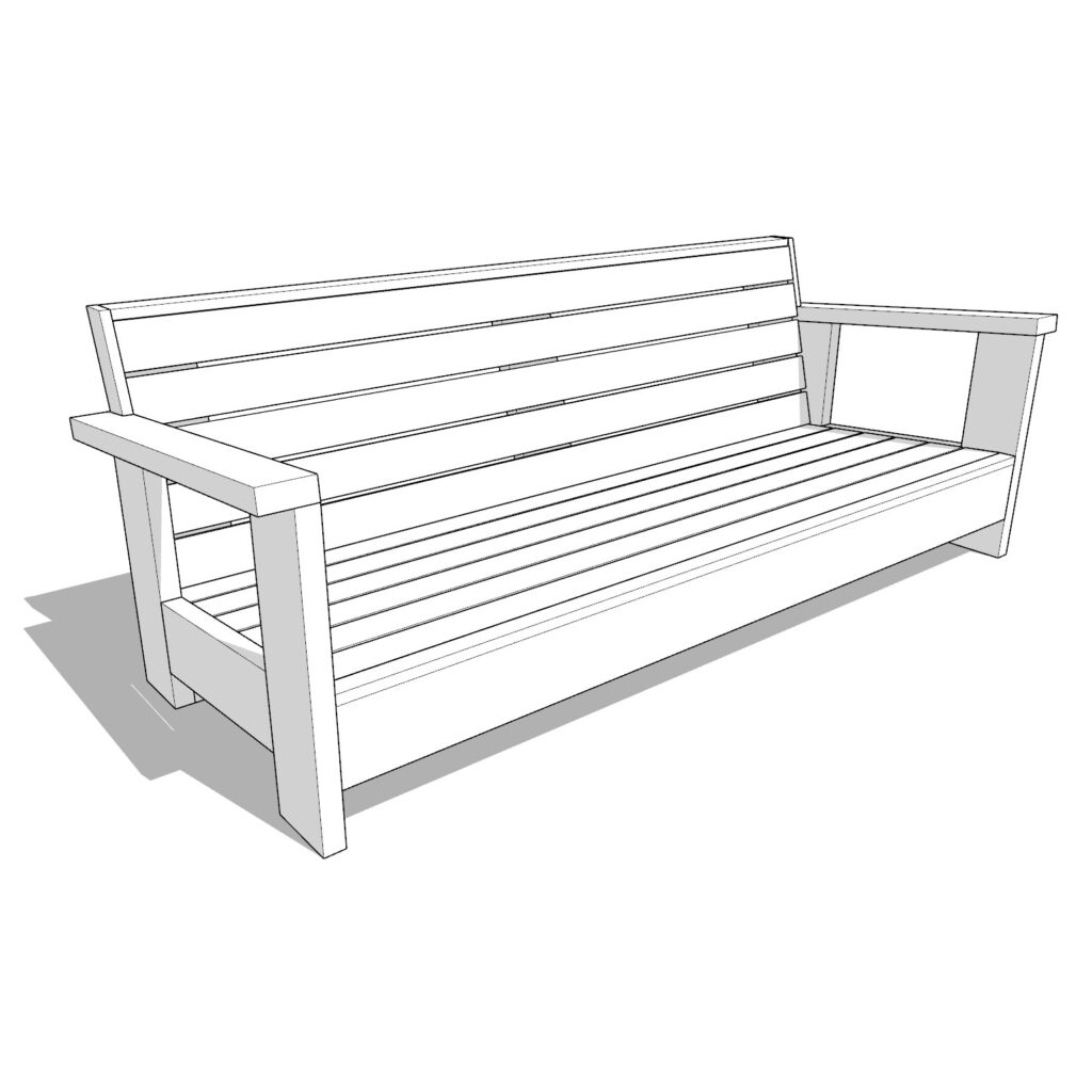 DIY patio bench plan