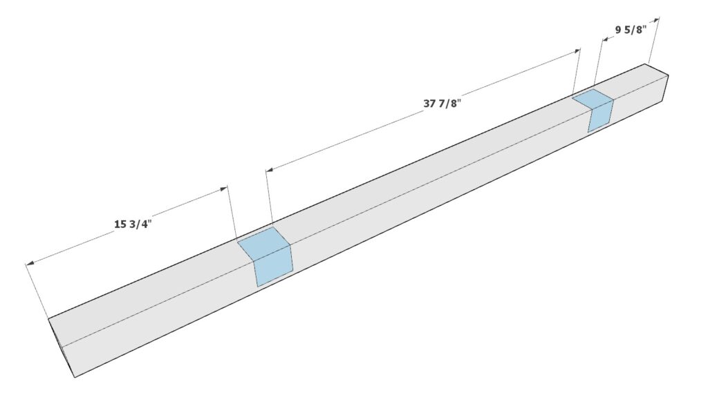 Cutting the bunk bed support pillars