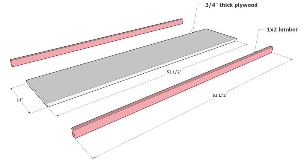 Building the bar shelf