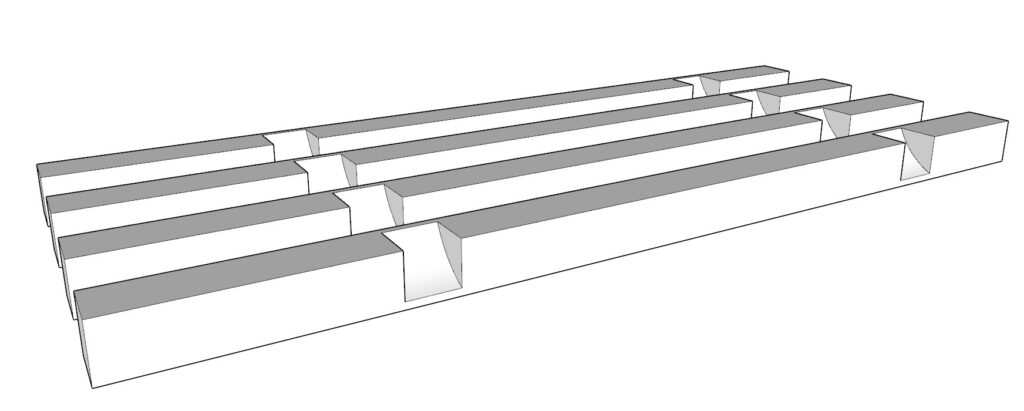 Cutting the bunk bed support pillars