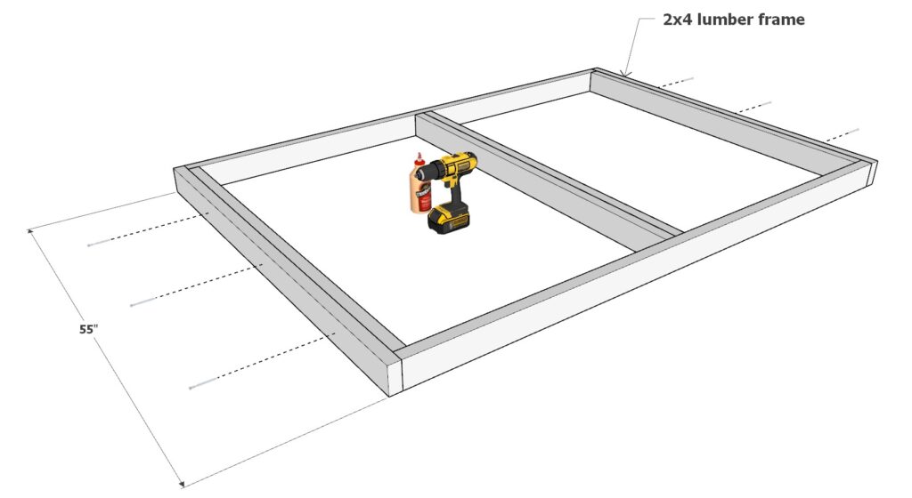 Bunk bed frame construction