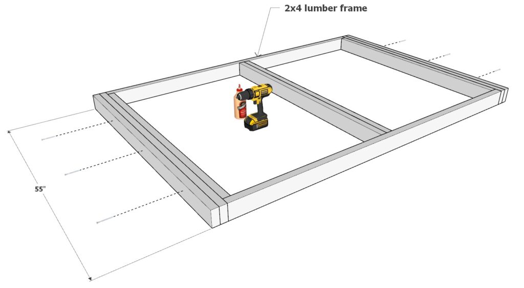 Bunk bed frame construction
