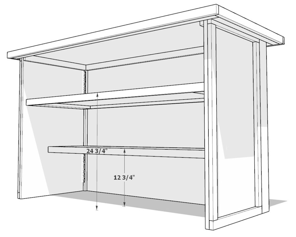 DIY collapsible home bar dimensions