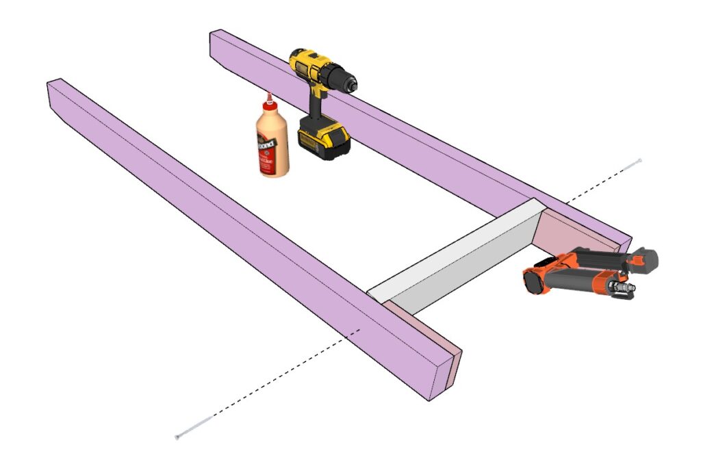 Bunk bed ladder construction