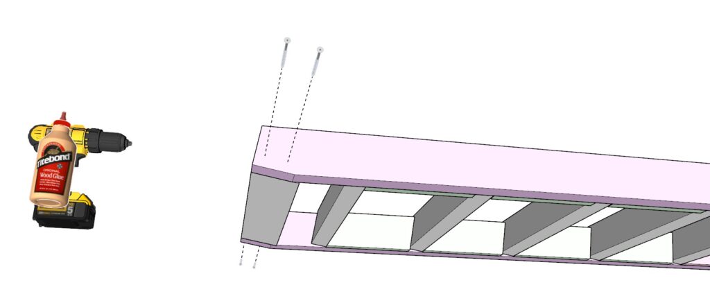 Bunk bed ladder construction