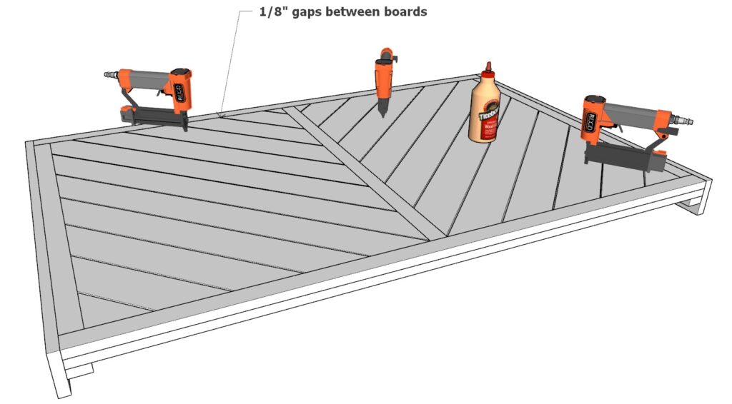 Securing the decorative coffee bar front panel pieces