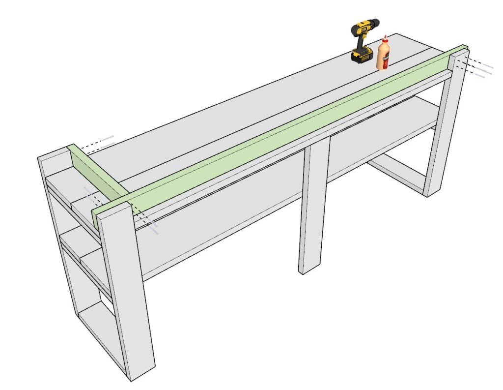 Bar top support installation and construction