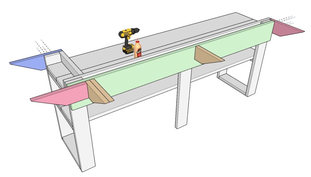 Bar top support installation and construction