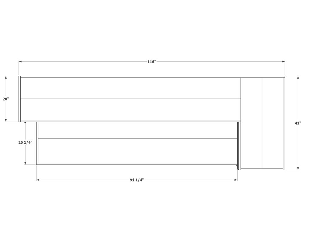 DIY home bar dimensions