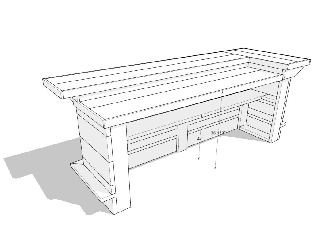 DIY home bar dimensions