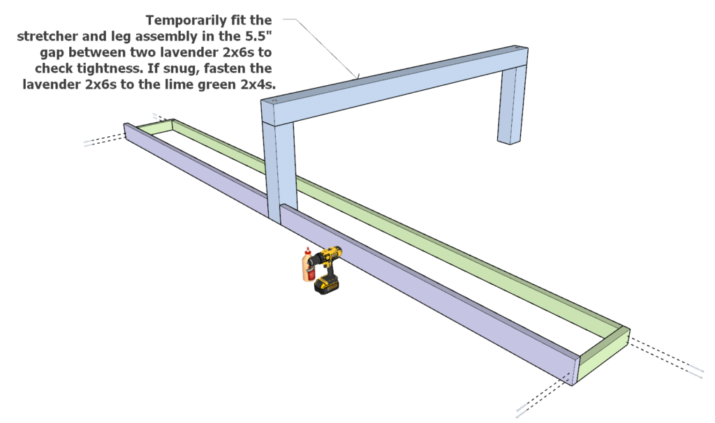 Creating the bench frame