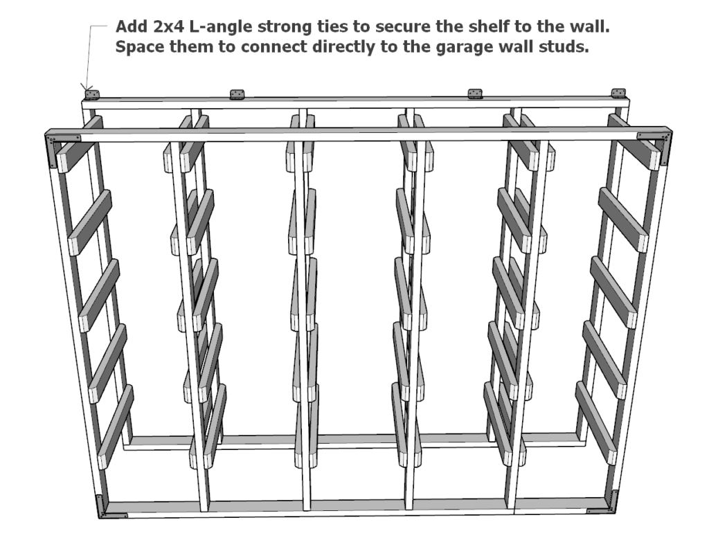 Securing the tote storage system to the wall