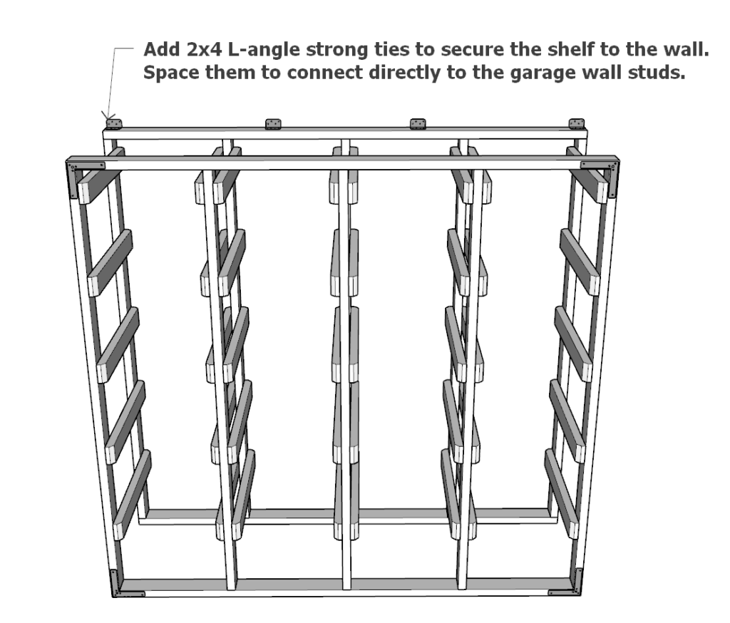 Securing the tote storage system to the wall