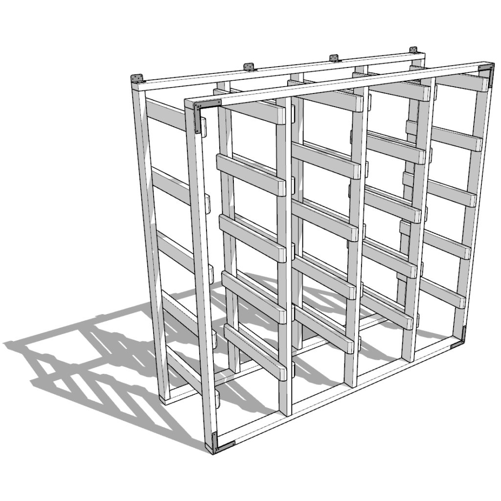 27 gallon tote storage rack plan (4x5)