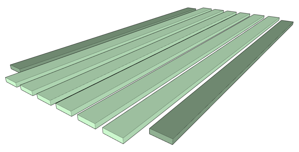 planning wooden boards for the table top boards for the DIY dining table