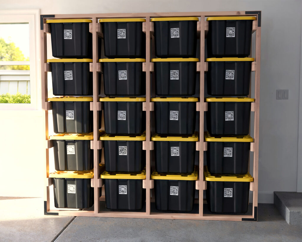DIY 27 Gallon Tote Storage Rack Plans (5 Tall x 4 Wide) – Perfect for Home Depot HDX Totes - Image 8
