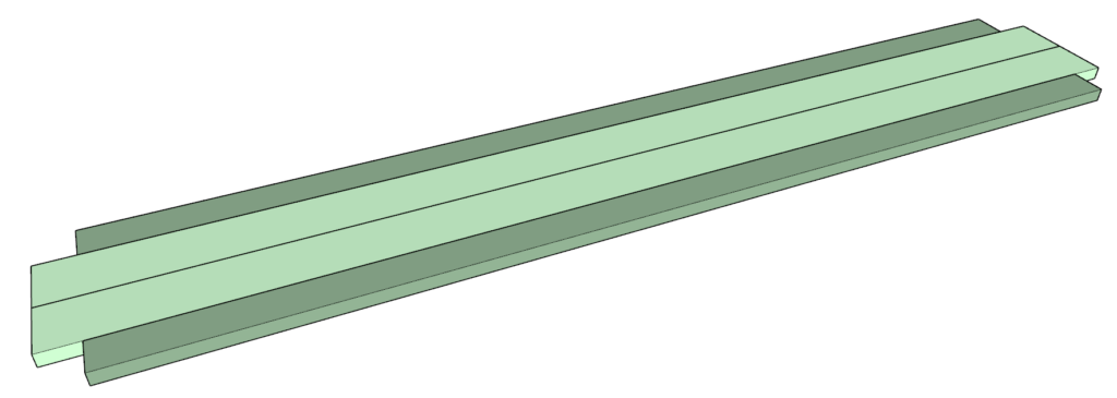 Gluing the bench top boards together using dowel joint