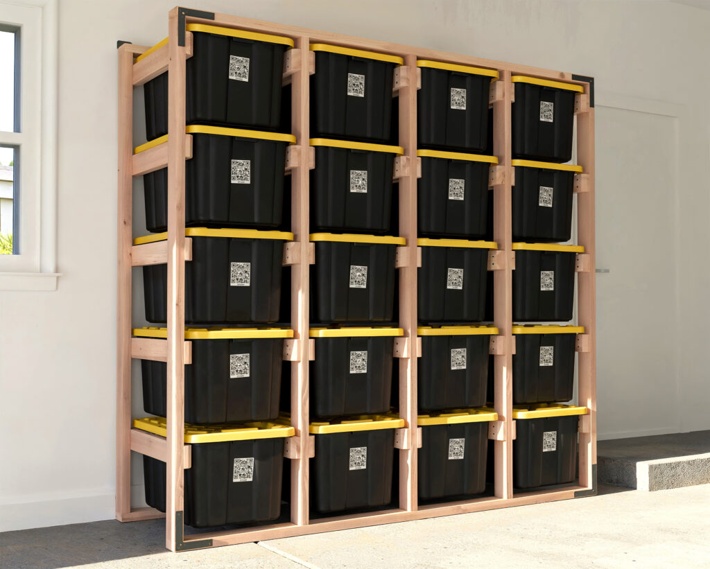 DIY 27 Gallon Tote Storage Rack Plans (5 Tall x 4 Wide) – Perfect for Home Depot HDX Totes - Image 7