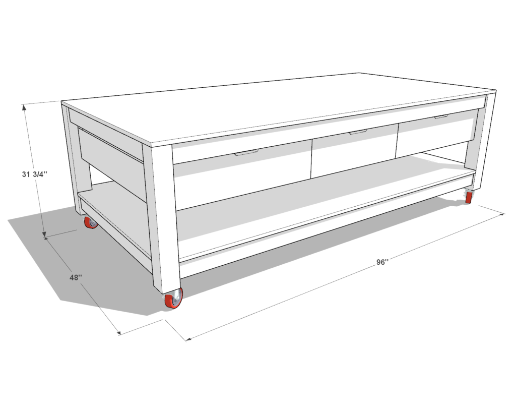 DIY work bench dimensions