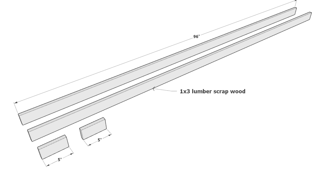 Adding scrap lumber to prevent the table top board from being damaged when using pipe clamps