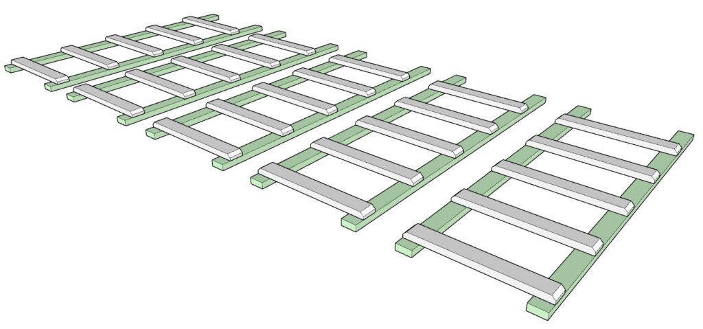 27 gallon tote rack ladder structure construction