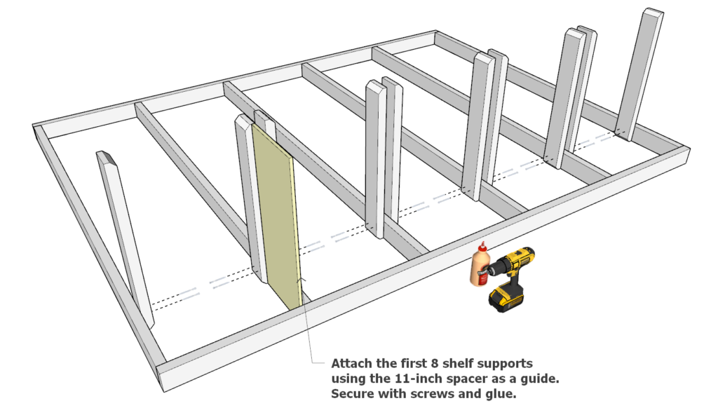 Adding the tote supports