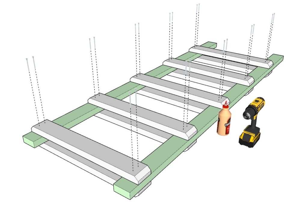 27 gallon tote rack ladder structure construction