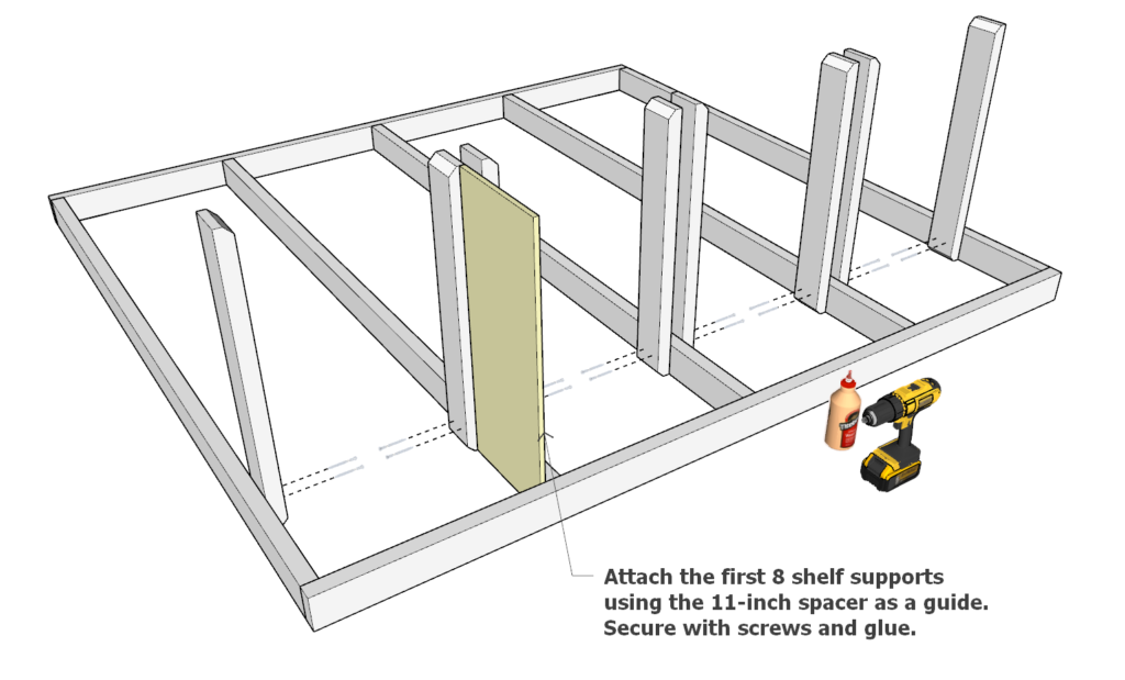 Adding the tote supports