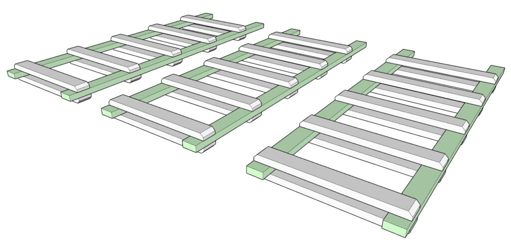 27 gallon tote rack ladder structure construction