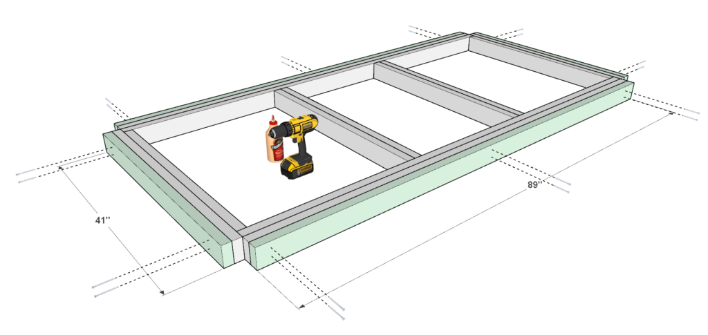 work bench frame assembly