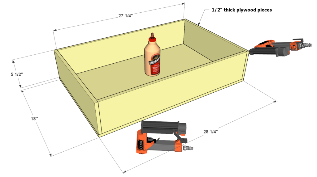 Work bench drawer assembly and installation